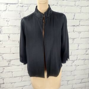 Eileen Fisher 100% Silk Bolero Jacket Womens S Classic Formal Corpcore